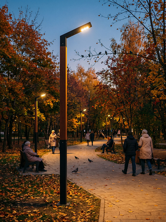 Декоративный парковый фонарь Берген slent wood деревянный